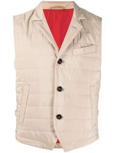 Eleventy дутый жилет на пуговицах