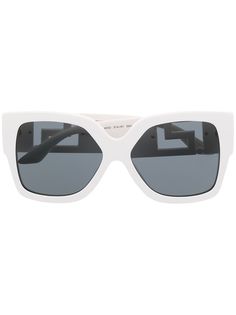 Versace Eyewear солнцезащитные очки в массивной оправе с декором Greca