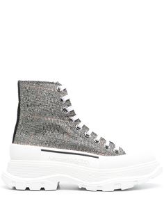 Alexander McQueen высокие кеды Tread Slick в клетку