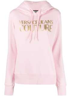 Versace Jeans Couture толстовка с логотипом и эффектом металлик