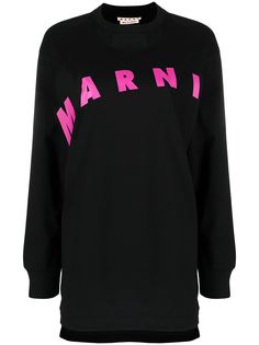 Marni футболка с длинными рукавами и логотипом
