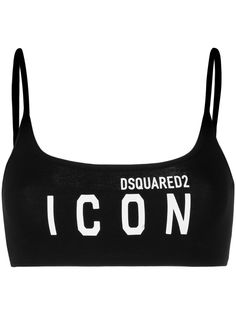 Dsquared2 лиф бикини с принтом Icon