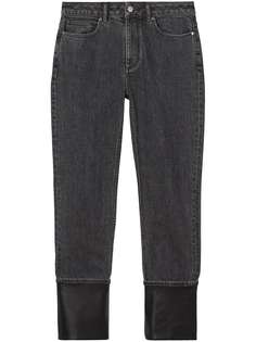 Burberry джинсы с контрастными манжетами и подворотами