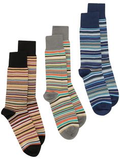 Paul Smith комплект из трех пар носков в полоску