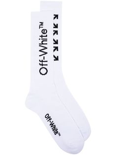Off-White носки с принтом