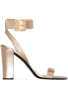 Balmain босоножки Stella 95 с эффектом металлик