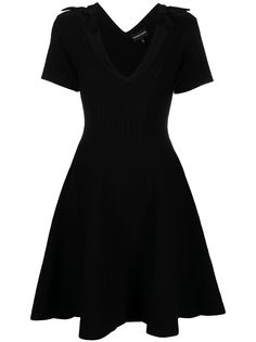 Emporio Armani платье в рубчик с V-образным вырезом