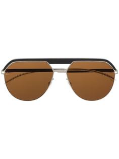 Mykita солнцезащитные очки-авиаторы со вставкой