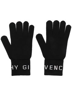 Givenchy перчатки вязки интарсия с логотипом