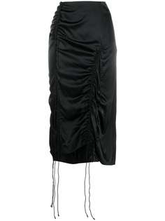 Helmut Lang юбка миди со сборками
