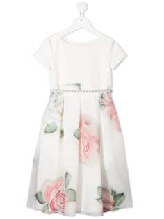 Monnalisa платье с цветочным принтом