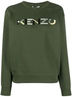 Kenzo толстовка с вышитым логотипом и круглым вырезом