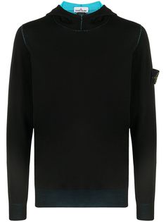 Stone Island худи с контрастной окантовкой