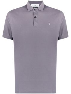 Stone Island рубашка поло с вышитым логотипом