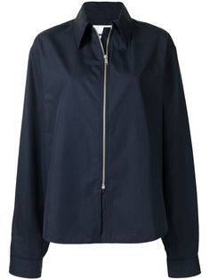 Jil Sander рубашка на молнии с длинными рукавами