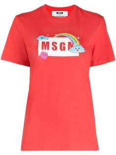 MSGM футболка с логотипом