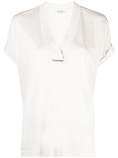 Brunello Cucinelli топ с V-образным вырезом