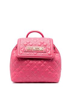 Love Moschino стеганый рюкзак с металлическим логотипом