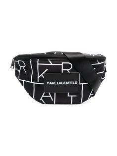 Karl Lagerfeld Kids поясная сумка с принтом Digi Karl