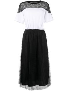 RED Valentino кружевное платье-футболка