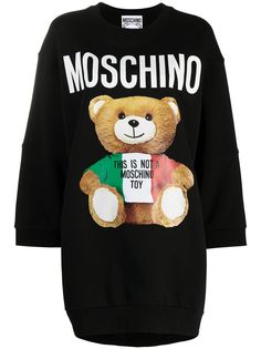 Moschino платье-толстовка с принтом Teddy Bear