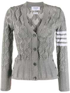 Thom Browne кардиган фактурной вязки с V-образным вырезом