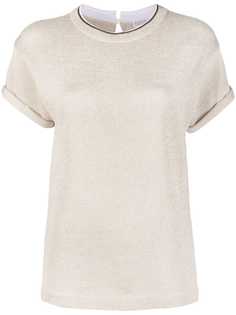 Brunello Cucinelli футболка тонкой вязки с короткими рукавами