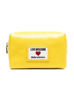 Love Moschino косметичка из искусственной кожи с нашивкой-логотипом