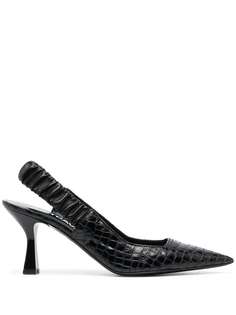 Just Cavalli туфли с ремешком на пятке и тиснением под крокодила