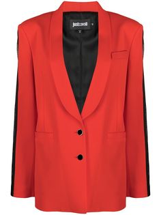 Just Cavalli однобортный пиджак-смокинг
