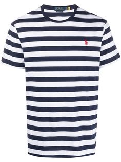 Polo Ralph Lauren футболка в полоску с вышитым логотипом