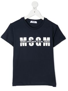 Msgm Kids футболка с логотипом