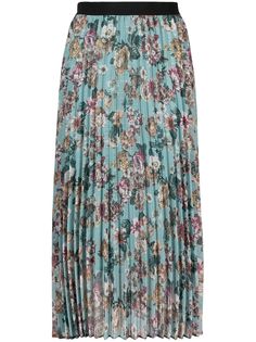 LIU JO плиссированная юбка с цветочным принтом