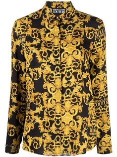 Versace Jeans Couture рубашка с принтом Baroque и логотипом