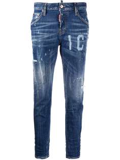 Dsquared2 джинсы с эффектом потертости и логотипом