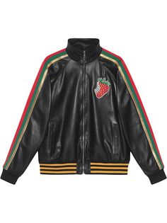 Gucci куртка-бомбер с принтом Gucci Strawberry