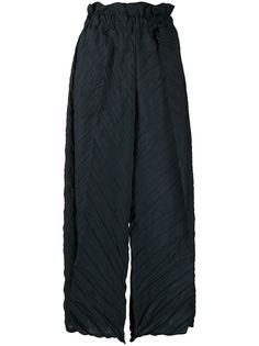Issey Miyake брюки палаццо со складками
