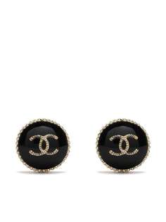 Chanel Pre-Owned серьги-клипсы с логотипом CC