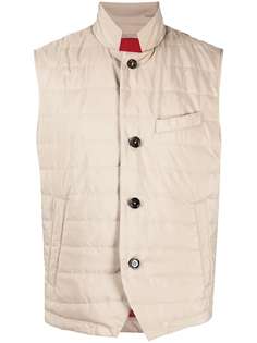 Eleventy дутый жилет на пуговицах