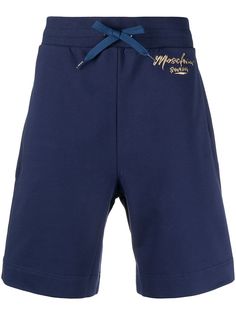 Moschino шорты с кулиской и логотипом
