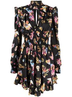 Versace Jeans Couture платье с длинными рукавами и принтом Versailles