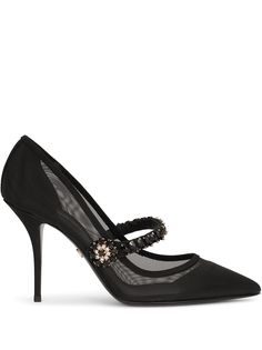 Dolce & Gabbana туфли с заостренным носком и кристаллами