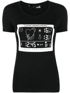 Love Moschino футболка узкого кроя с графичным принтом