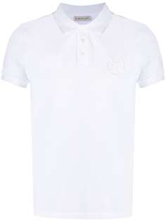 Moncler рубашка поло с нашивкой-логотипом