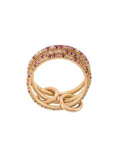 Spinelli Kilcollin золотое кольцо Aurora Rose с бриллиантами, сапфирами и рубинами
