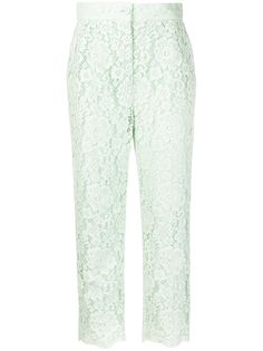 Dolce & Gabbana укороченные брюки с цветочным кружевом
