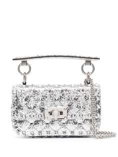 Valentino Garavani мини-сумка Rockstud Spike с блестками