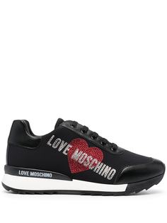 Love Moschino кроссовки на платформе с кристаллами
