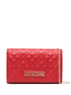 Love Moschino стеганый клатч с логотипом
