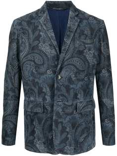 Etro пиджак с узором пейсли